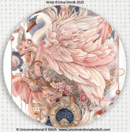 Swan and the Emblem of Spring needle minder - Irina Vinnik 2025