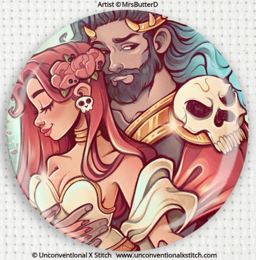 Hades and Persephone needle minder - MrsButterD