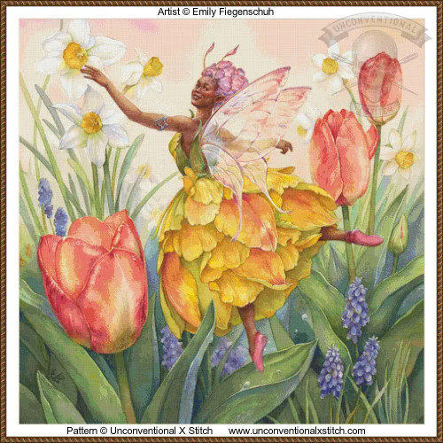 Dewdrop Dancer cross stitch pattern