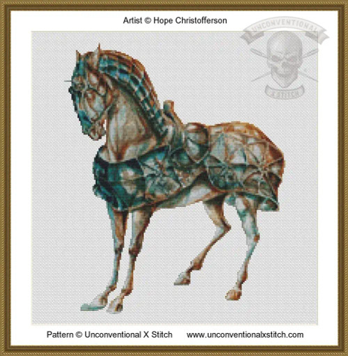 Einhorn cross stitch pattern (Hope Christofferson)