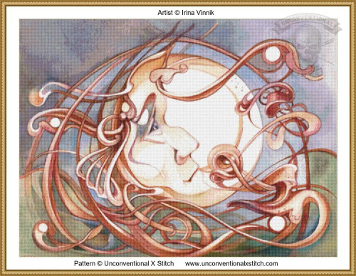 Moon cross stitch pattern (Irina Vinnik)