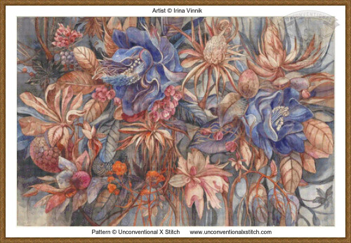 Lavender Dreams cross stitch pattern