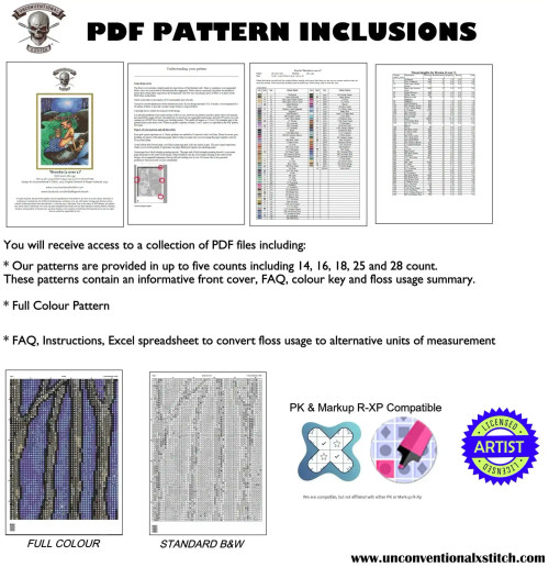 Una cross stitch pattern