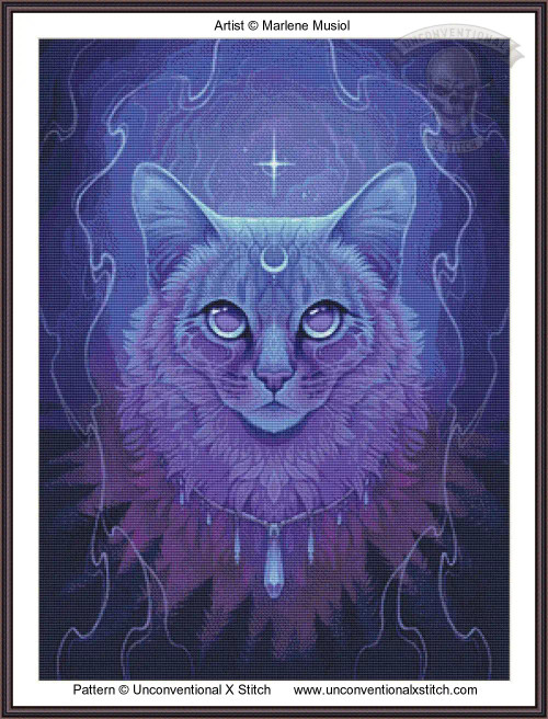 Goddess of the Starry Night cross stitch pattern