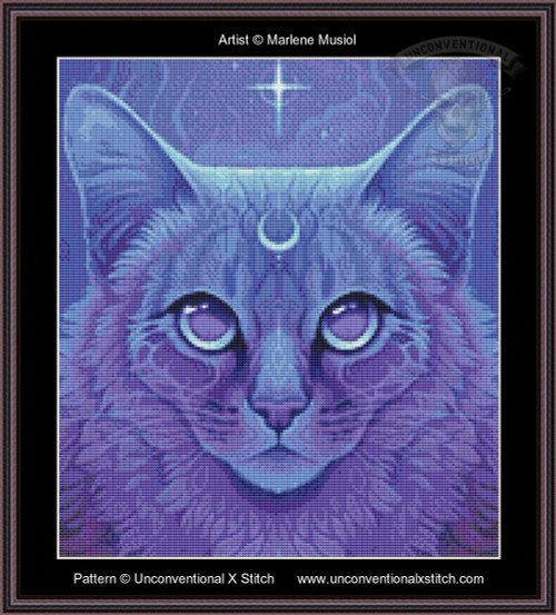 Goddess of the Starry Night SNIPPET cross stitch pattern