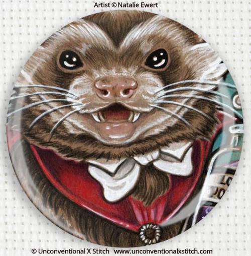 Grandpa Dracula Ferret needle minder - Natalie Ewert