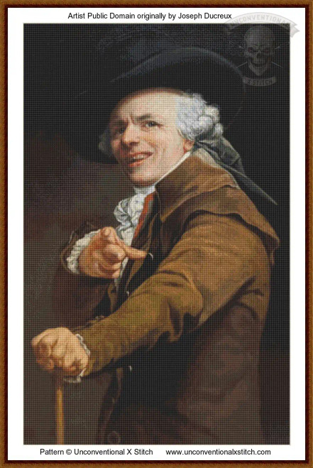 Self Portrait of the Artist in the Guise of a Mocker cross stitch pattern