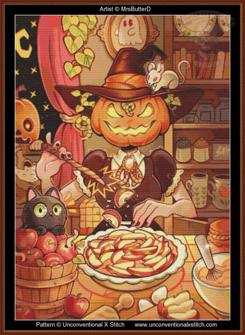 Apple Pie cross stitch pattern