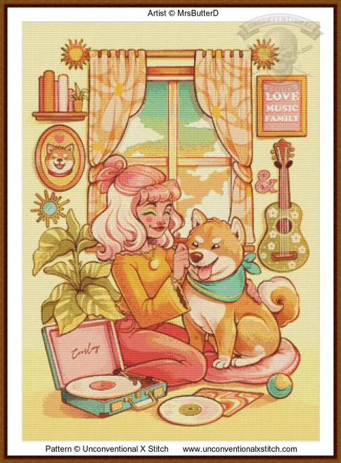 Love Music and Family cross stitch pattern Love Music and Family cross stitch pattern