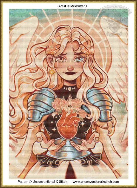 The Knight's Heart cross stitch pattern