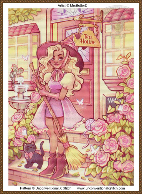 Witch's Tea House cross stitch pattern