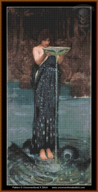 Circe Invidiosa cross stitch pattern