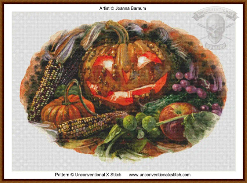 Jack-O-November cross stitch pattern