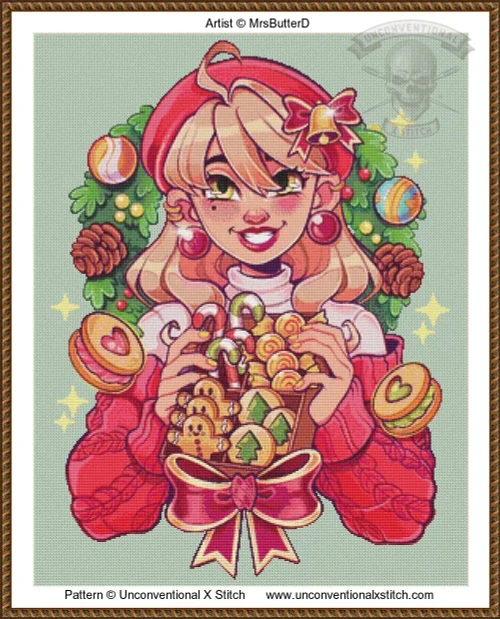 Christmas Candy Box cross stitch pattern