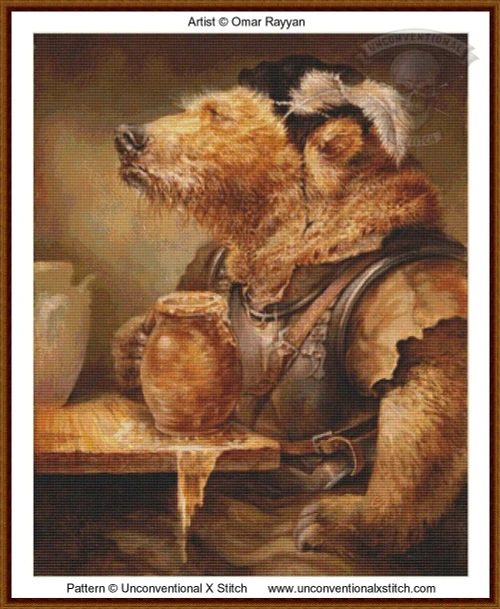 Beer in Stein Bear MINIAUTRE EDITION cross stitch pattern
