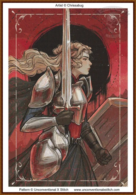 Eclipse Knight cross stitch pattern