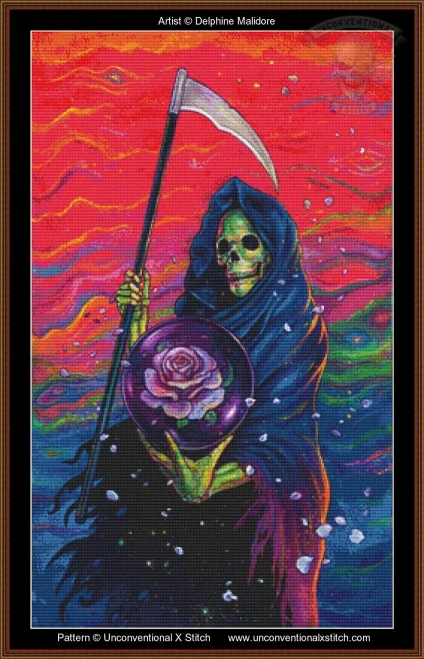 Death cross stitch pattern (Delphine)