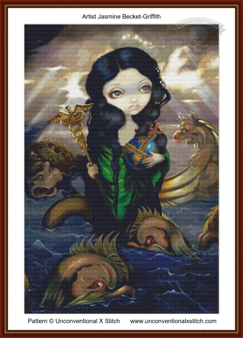 Alchemical Seas cross stitch pattern 