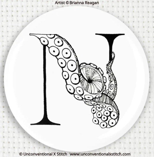 Tentacle Alphabet Letter N - Brianna Reagan