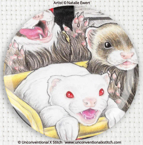 Roller Coaster Ferrets needle minder - Natalie Ewert