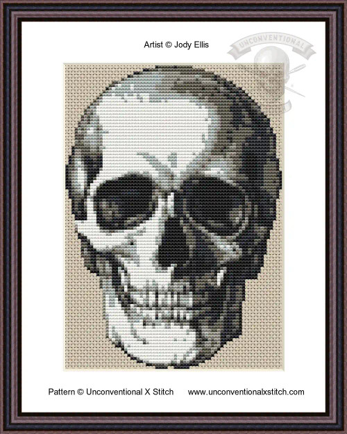 Halloween Skull cross stitch pattern