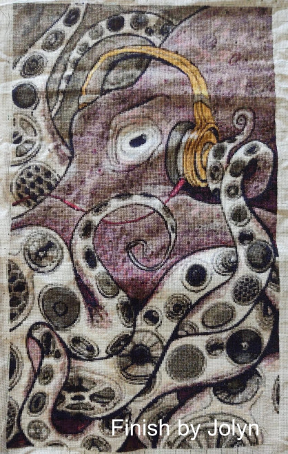 Hip Hop Octopus cross stitch pattern