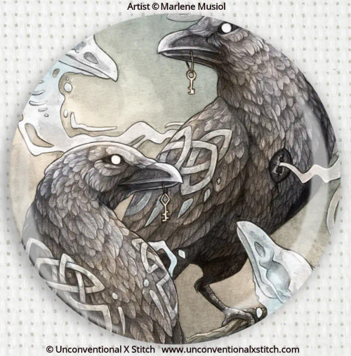 Hugin Munin needle minder - Marlene Musiol