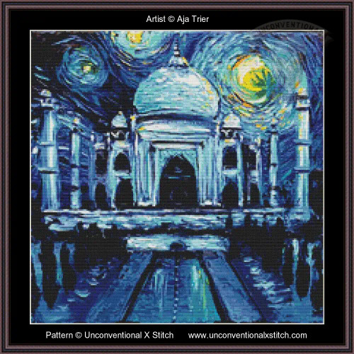 Taj Mahal cross stitch pattern