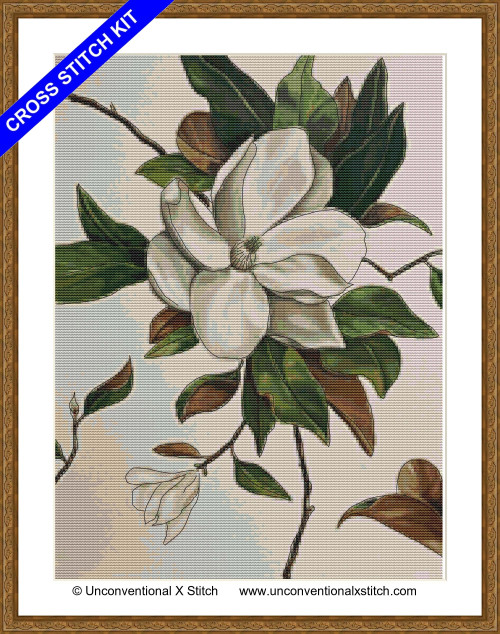 Magnolia cross stitch kit