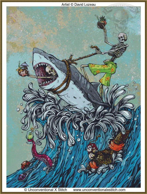 Great White Wave cross stitch pattern