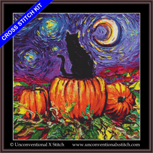 Starry Hallows Eve cross stitch kit