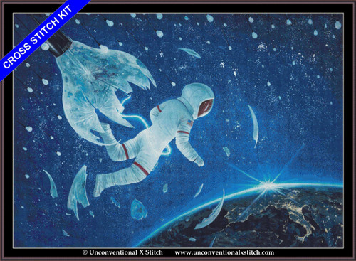 The Birth of the First Astronaut cross stitch kit