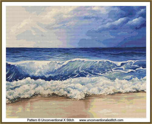 Beach cross stitch pattern 