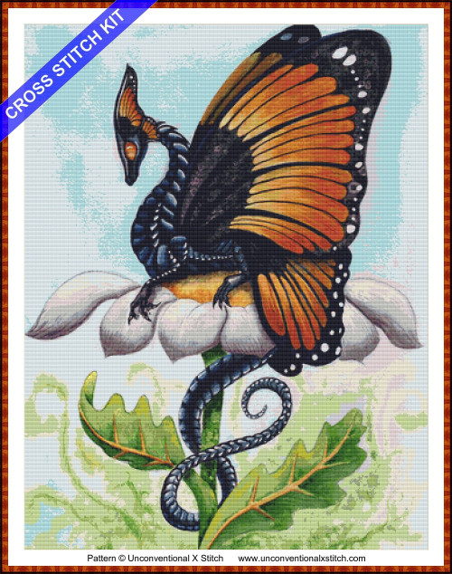 The Monarch cross stitch kit 