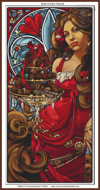 For the Love of Chocolate cross stitch pattern