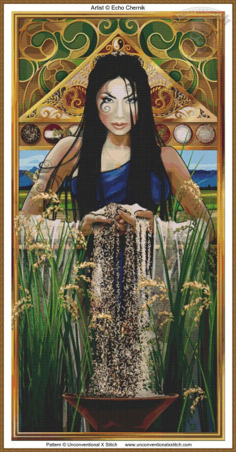 Goddess of Rice cross stitch pattern