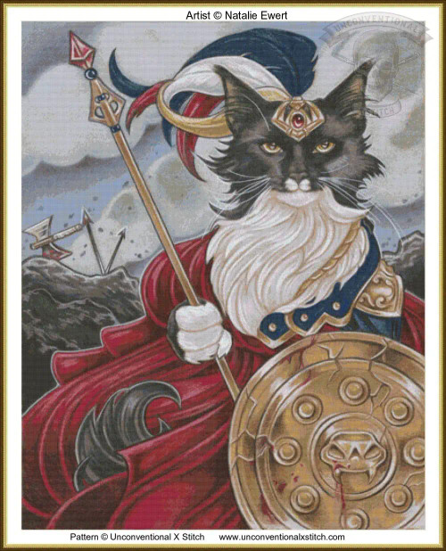 Goddess of War cross stitch pattern