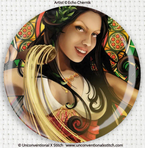 Goddess of Pasta needle minder - Echo Chernik