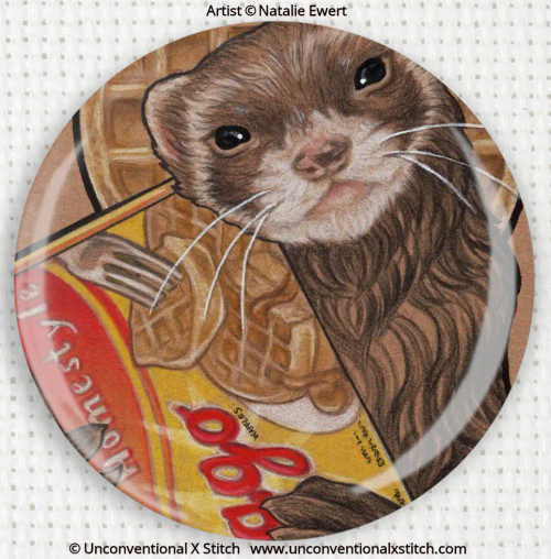 Waffles Ferret needle minder - Natalie Ewert