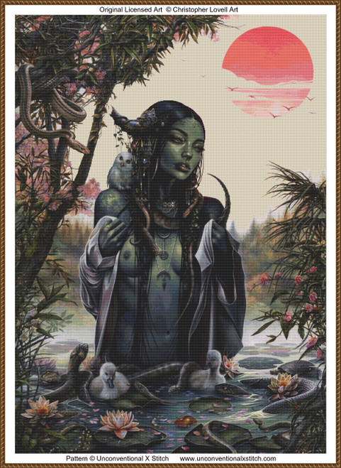 Lilith BACKGROUND REMOVED EDITION cross stitch pattern