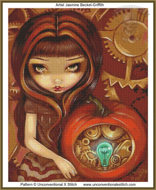 A Clockwork Pumpkin cross stitch pattern