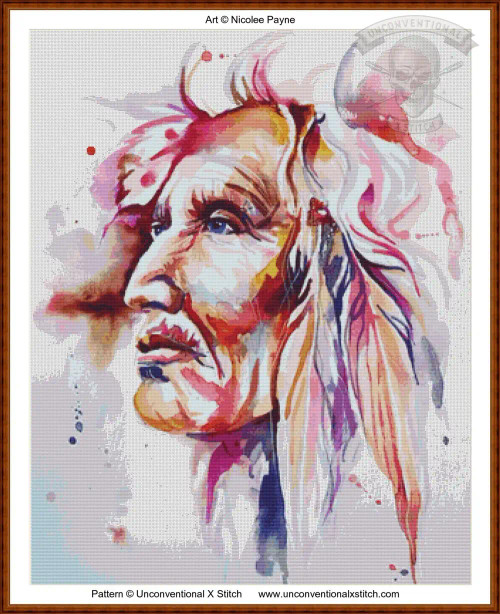 Wisdom cross stitch pattern