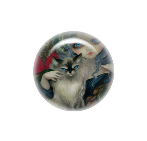 Princess with Ragdoll Cat needle minder - Jasmine Becket-Griffith