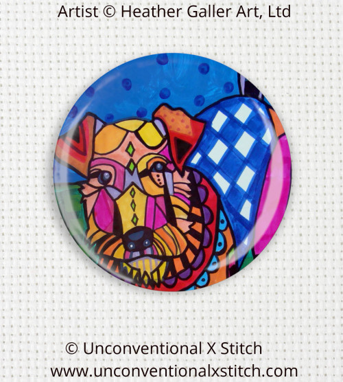 Airedale 6 needle minder - Heather Galler Art, Ltd