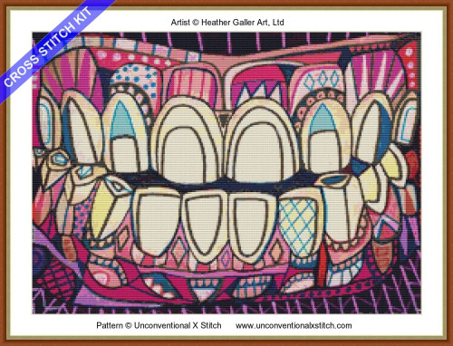 Teeth 9 cross stitch kit