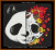 Panda Skull Rock cross stitch pattern