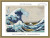 cross stitch pattern of a large cresting wave with boats and a distant mountain in a style reminiscent of Japanese woodblock prints, a replica of the Great Wave off Kanagawa