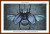 Cross-stitch pattern of an artistic depiction of a beetle-like insect with its wings spread open. The insect is centrally positioned against a textured backg