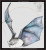 cross stitch pattern of a bat with galaxy-patterned wings and a golden circle