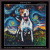 cross stitch pattern in the style of Vincent Van Gogh The Starry Night featuring a happy Pitbull with waggy tail